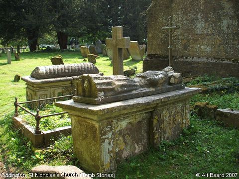 Recent Photograph of St Nicholas's Church (Tomb Stones) (Oddington)