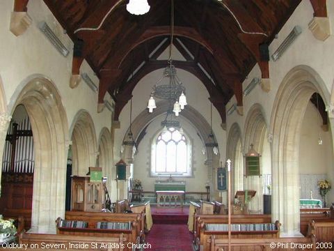 Recent Photograph of Inside St Arilda's Church (2003) (Oldbury on Severn)