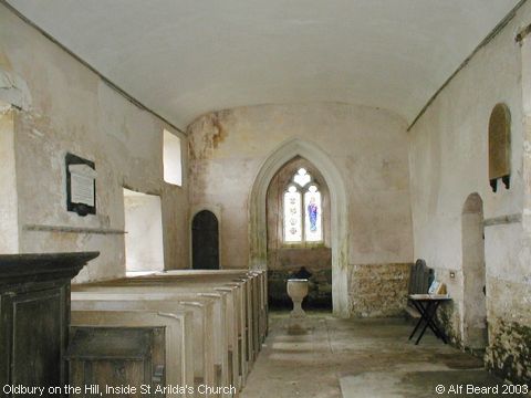 Recent Photograph of Inside St Arilda's Church (Oldbury on the Hill)