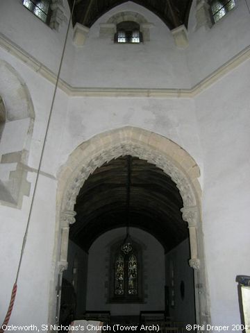 Recent Photograph of St Nicholas's Church (West Tower Arch) (Ozleworth)