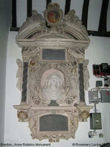 Recent Photograph of Anne Robbins Monument (Preston by Ledbury)