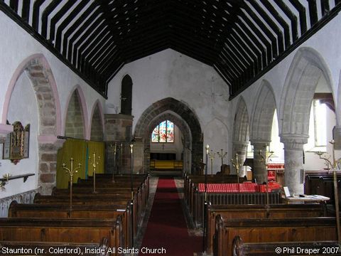Recent Photograph of Inside All Saints Church (Staunton by Coleford)