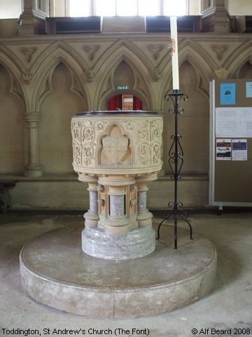 Recent Photograph of St Andrew's Church (The Font) (Toddington)