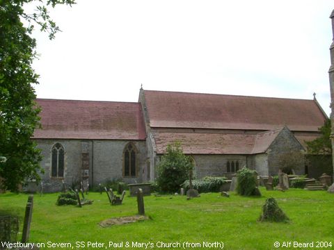 Recent Photograph of St Peter, St Paul & St Mary's Church (North View) (Westbury on Severn)
