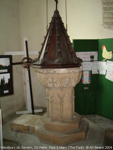 Recent Photograph of St Peter, Paul & St Mary's Church (The Font) (Westbury on Severn)