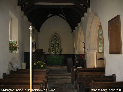 Recent Photograph of Inside St Bartholomew's Church (Whittington)