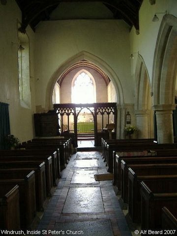 Recent Photograph of Inside St Peter's Church (Windrush)