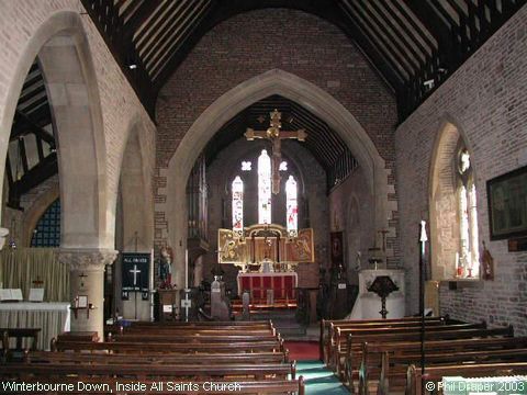 Recent Photograph of Inside All Saints Church (Winterbourne Down)