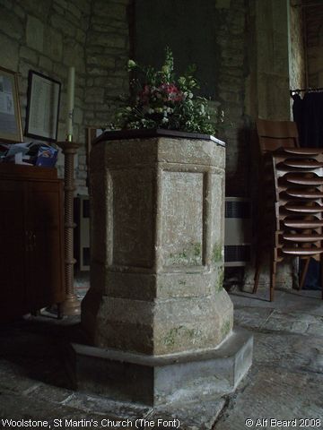 Recent Photograph of St Martin's Church (The Font) (Woolstone)