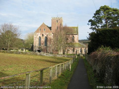 Recent Photograph of St Mary's Church (Approach) (Abbeydore)