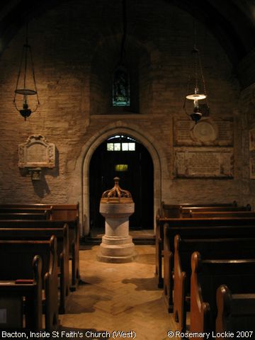 Recent Photograph of Inside St Faith's Church (West) (Bacton)
