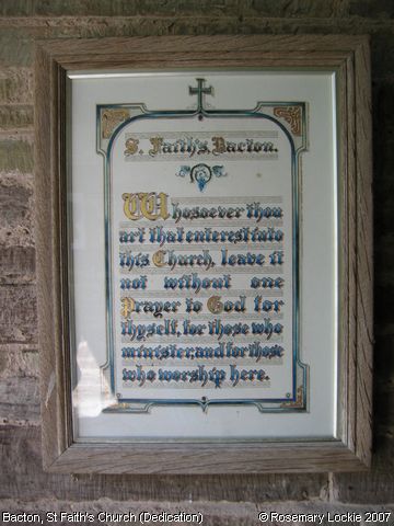 Recent Photograph of St Faith's Church (Dedication) (Bacton)