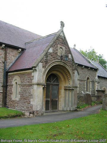 Recent Photograph of St Mary's Church (South Porch) (Bishops Frome)