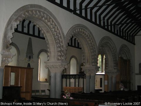 Recent Photograph of Inside St Mary's Church (Nave) (Bishops Frome)