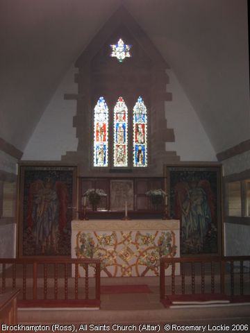 Recent Photograph of All Saints Church (Altar) (Brockhampton by Ross)