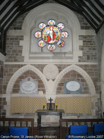 Recent Photograph of St James's Church (Rose Window) (Canon Frome)
