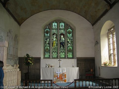 Recent Photograph of Inside St Michael & All Angels Church (East View) (Croft)
