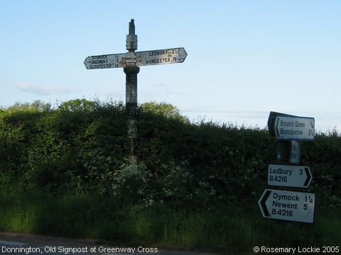 Recent Photograph of Old Signpost at Greenway Cross (Donnington)