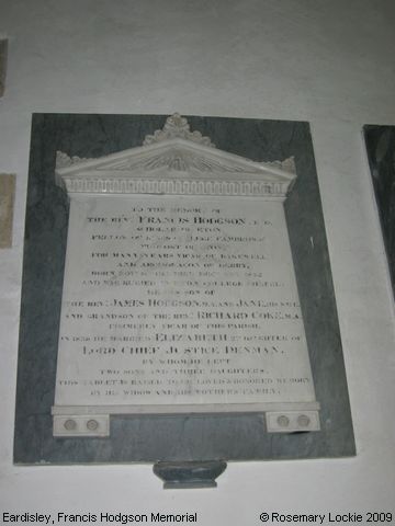 Recent Photograph of Francis Hodgson Memorial (Eardisley)