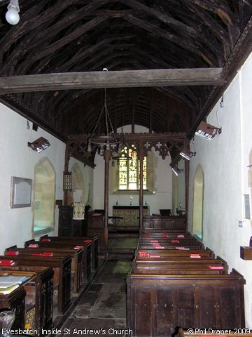 Recent Photograph of Inside St Andrew's Church (Evesbatch)