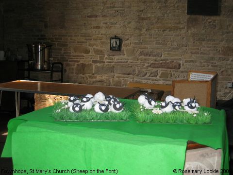 Recent Photograph of St Mary's Church (Sheep on the Font) (Fownhope)