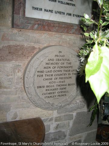 Recent Photograph of St Mary's Church (WWII Memorial) (Fownhope)