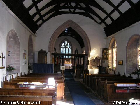 Recent Photograph of Inside St Mary's Church (Foy)