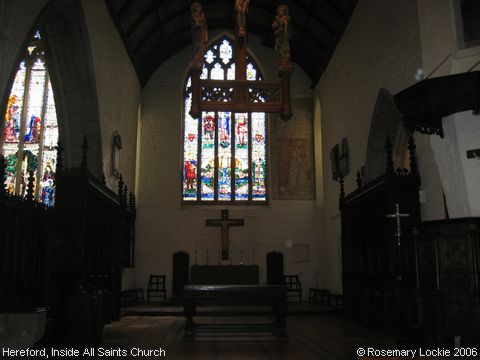 Recent Photograph of Inside All Saints Church (Hereford)