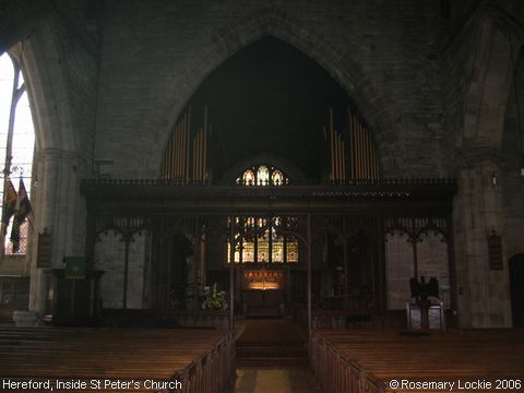 Recent Photograph of Inside St Peter's Church (Hereford)