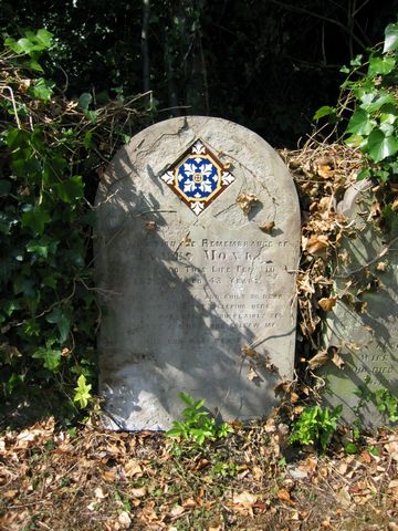 Recent Photograph of Gravestone of James Monk (Lugwardine)
