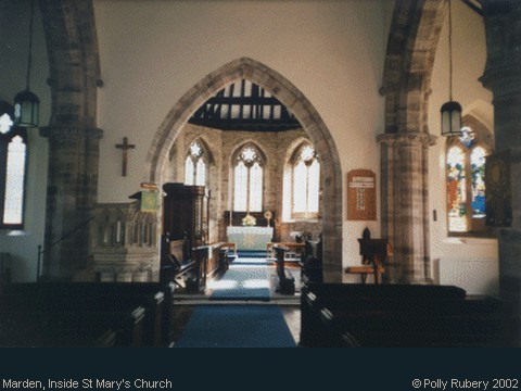 Recent Photograph of Inside St Mary's Church (Marden)