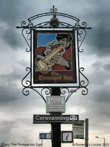Recent Photograph of The Trumpet Inn Sign (Pixley)