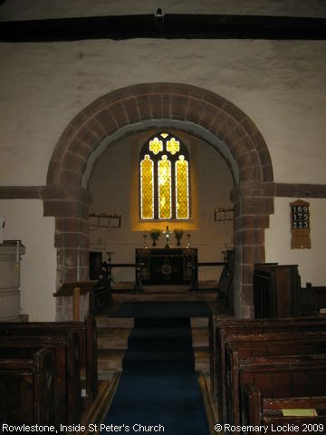 Recent Photograph of Inside St Peter's Church (Rowlestone)