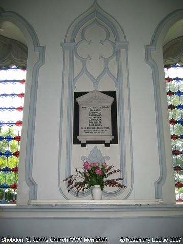 Recent Photograph of St John the Evangelist's Church (WWI Memorial) (Shobdon)