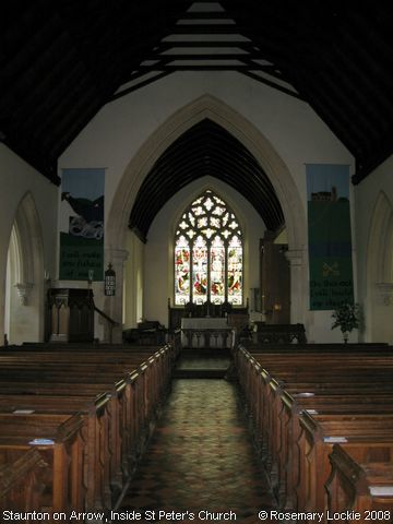 Recent Photograph of Inside St Peter's Church (Staunton on Arrow)