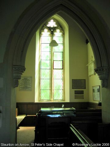 Recent Photograph of St Peter's Side Chapel (Staunton on Arrow)