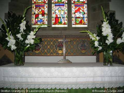 Recent Photograph of St Lawrence's Church (Altar Reredos) (Stretton Grandison)