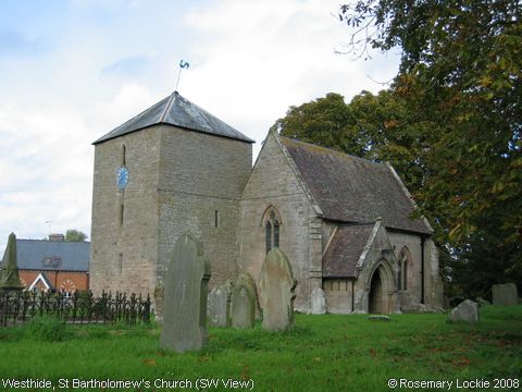 Recent Photograph of St Bartholomew's Church (SW View) (Westhide)
