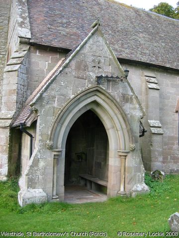 Recent Photograph of St Bartholomew's Church (Porch) (Westhide)