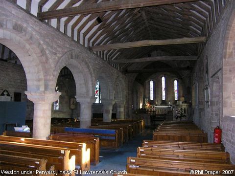 Recent Photograph of Inside St Lawrence's Church (2007) (Weston under Penyard)