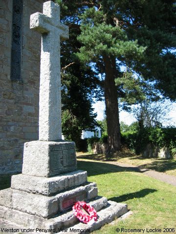 Recent Photograph of War Memorial (Weston under Penyard)