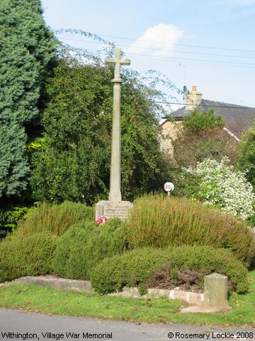 Recent Photograph of Village War Memorial (Withington)