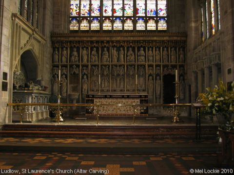 Recent Photograph of St Laurence's Church (Altar Carving) (Ludlow)