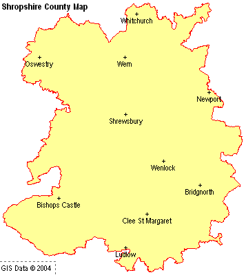 Shropshire County Map
