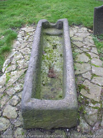Recent Photograph of St John's Churchyard (Stone Coffin) (Burslem)