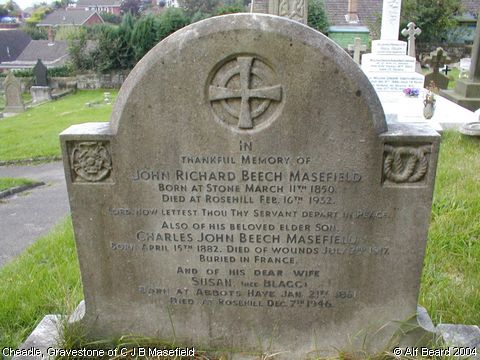 Recent Photograph of Gravestone of C.J.B. Masefield (Cheadle)