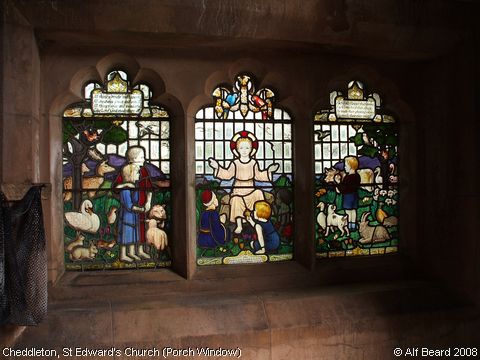 Recent Photograph of St Edward's Church (Porch Window) (Cheddleton)