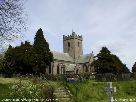 Recent Photograph of All Saints Church (SW View) (Church Leigh)