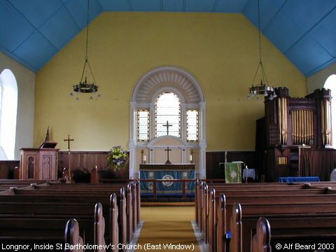 Recent Photograph of Inside St Bartholomew's Church (East Window) (Longnor)