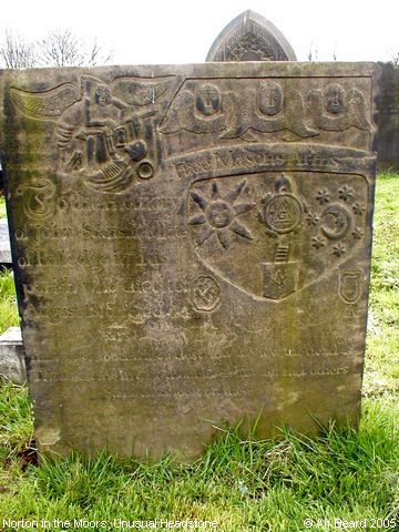 Recent Photograph of Unusual Headstone (Norton in the Moors)